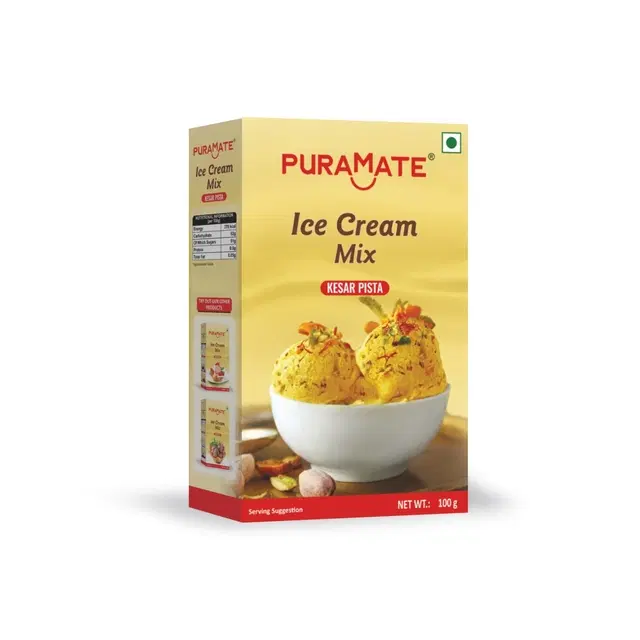Puramate Kesar Pista Ice Cream Mix 100 g