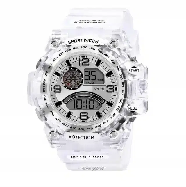 Digital Watch for Boys (White)