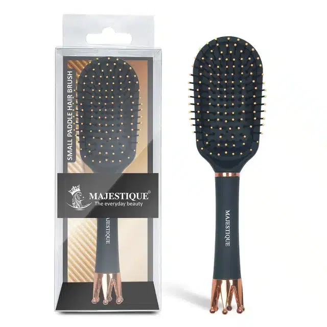 Detangler Bio Friendly Ultra Soft Hair Brush with Crown Handle, Pack of 1, Black, BB-36