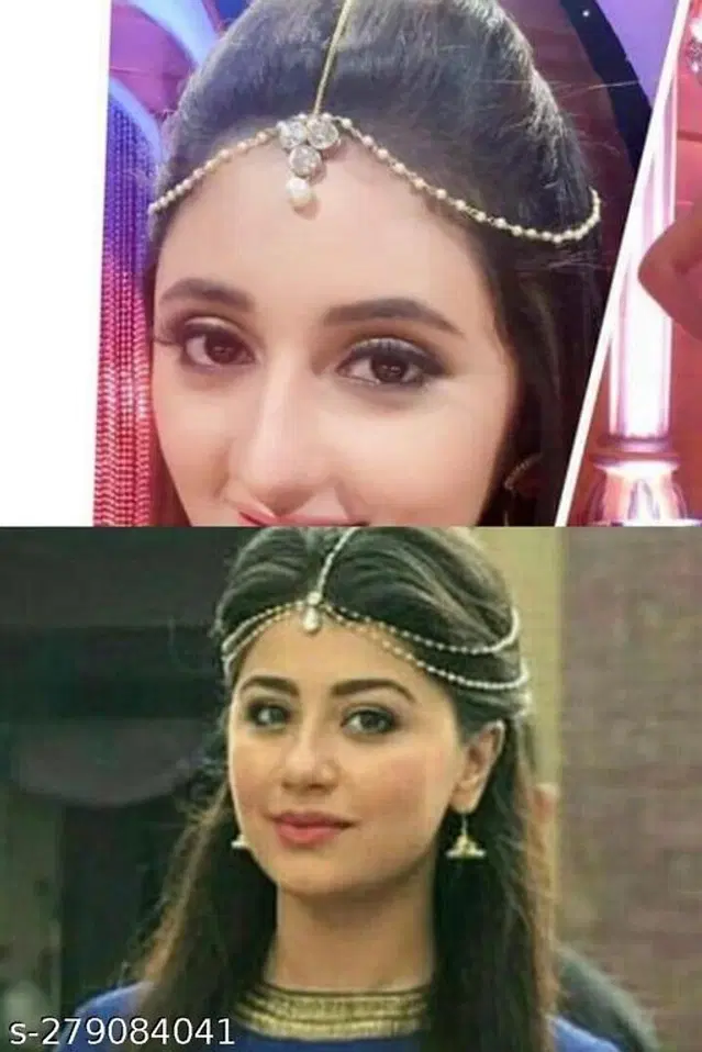 Alloy Maangtika for Women, Pack of 2 (Multicolor)