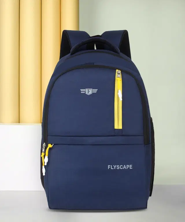 Polyester Laptop Backpack for Men & Women, Blue, 30 L
