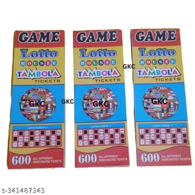 Tambola Tickets for Kids, Multicolor, Set of 3