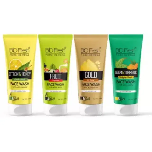 Biofresh Pure Herbal Fruit Face Wash , Pack of 4, 120 ml