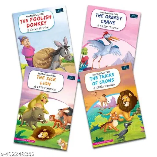 Must Read Classic Tales: Pack of 4 Pocket Stories (Animals) – Engaging, Timeless Adventures for Young Readers | Perfect for Kids 3-10 Years | Fun, Educational, and Portable Storybooks for Travel, Bedtime & Learning