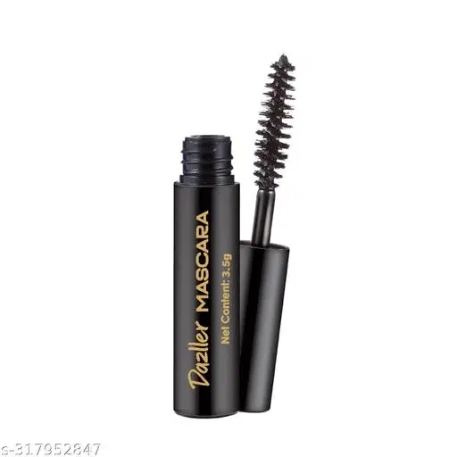 Dazller Mascara, 3.5 g, Lightweight, Budget-Friendly, Water-Resistant, Smudge-Proof, Pocket-Sized, Enriched With Lash-Friendly Emollients, Vegan & Cruelty-Free