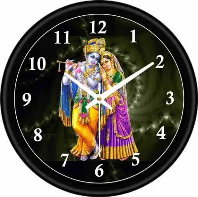 Designer Plastic Wall Clock, Multicolor, 10x10 inches