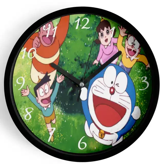 Doraemon Analog Wall Clock, Multicolor, 7 Inches