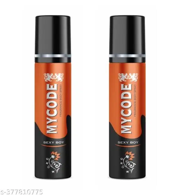 MYCODE Sexy Boy Fragrance Body Spray for Men, 100 ml, Pack of 2