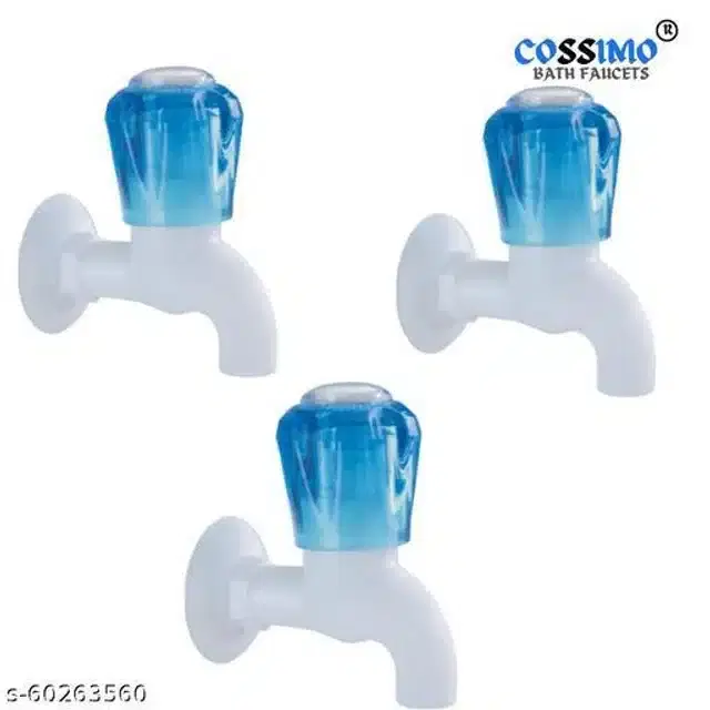 Bathroom Tap, White, Pack Of 3