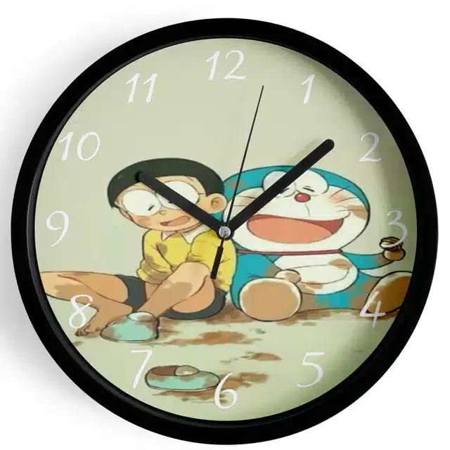 Doraemon Analog Wall Clock, Multicolor, 7 Inches