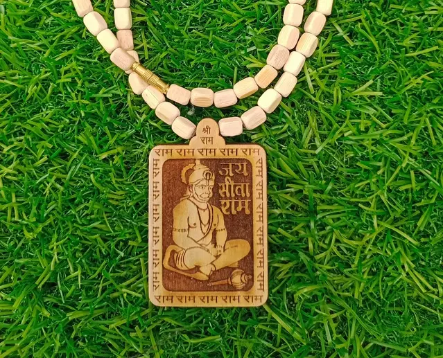 Bagheshwar Dham Tulsi Mala Hanuman Ji Pendant Kanthi Mala