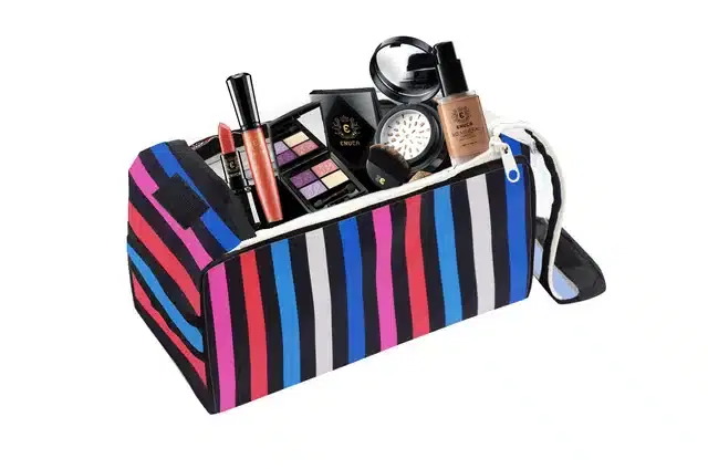 PVC Printed Makeup Storage Pouch, Multicolor