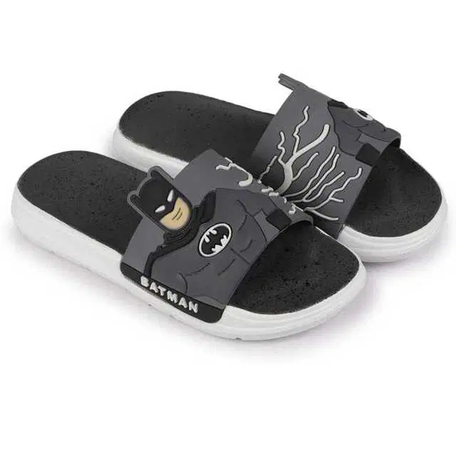 Foot Trends Kids Batman Printed PVC Slippers (Black, 1) (DE-1)