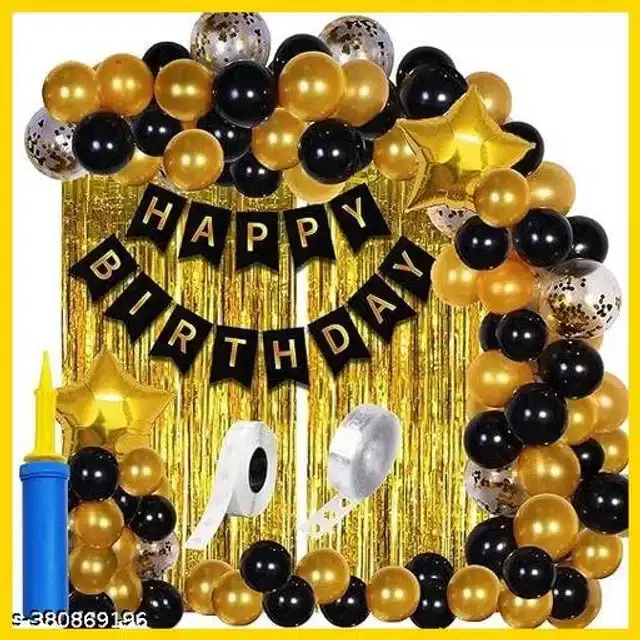 Birthday Party Decoration Kit, Multicolor, Set of 38