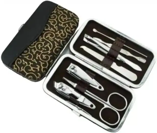 7 in 1 Manicure Tool Kit, Set of 1, Silver