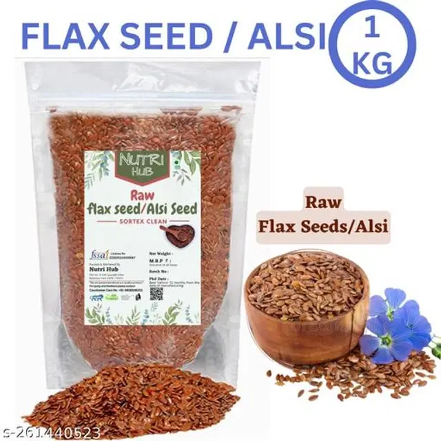 Nutri Hub Brown Flax Seeds, 1000 g