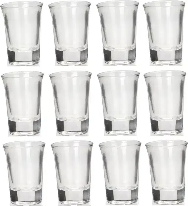 Liquor cum Cocktail Glasses, Transparent, 30 ml, Pack of 12