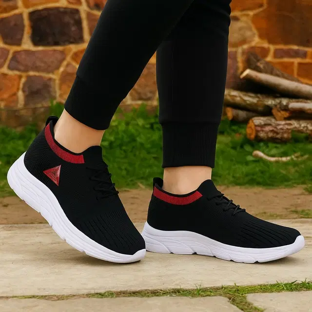 Sport Shoes For Men, Black & Red (6)
