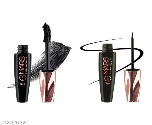 Mars Long Lasting Smudge Proof Fabulash Mascara With Eyeliner| Waterproof | Smudge Proof ( 15 ml )