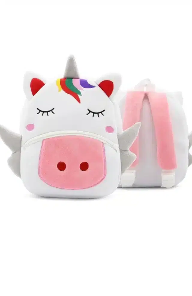 Soft School Bag for Kids, White