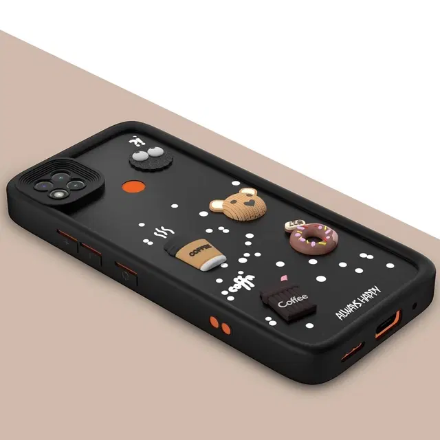 Silicone Mobile Back Cover for Mi REDMI 9c / 9 / 10A / Poco C31 (Black)
