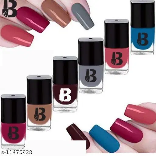 Banetion Matte Nail Polish, Multicolor, Pack of 6
