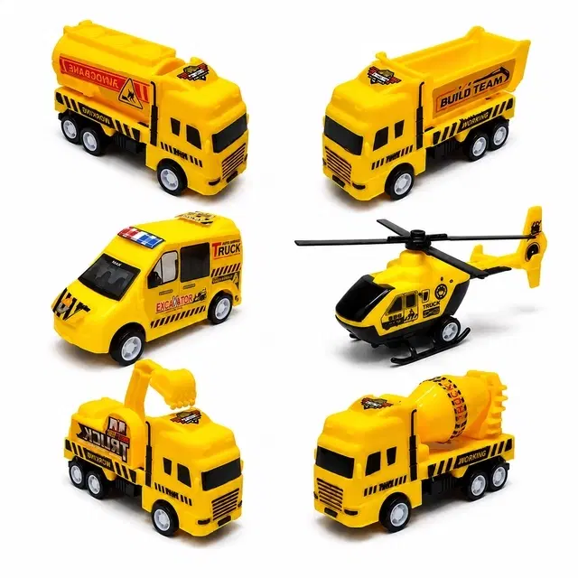 Pull Back Construction Vehicle Set, 6 Pieces