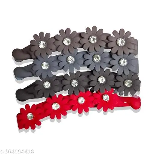 Hair Bun Extension for Women, Pack of 4 (Red)