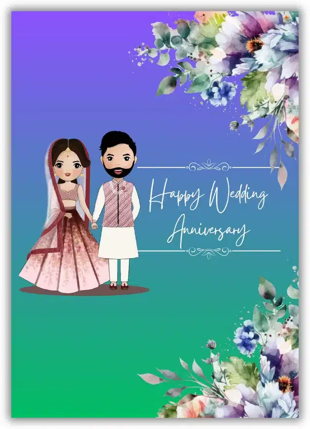 Anniversary Greeting Cards, Multicolor