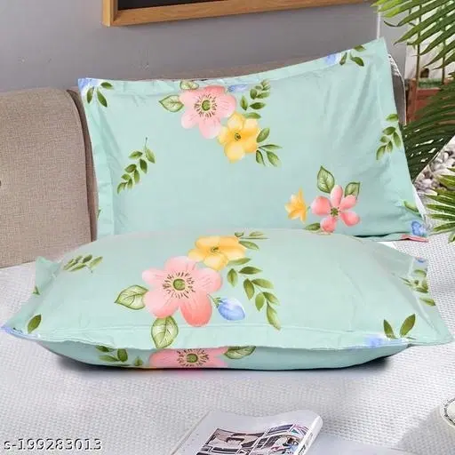 Cotton Pillow Covers, Multicolor, (17x27 inches), Pack of 2