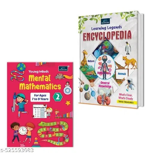 Encyclopedia + Young Minds Mental Mathematics (7 to 8 years) – Part-2: A Perfect Combo to Enhance Mental Math Skills for Kids with Fun Exercises and Engaging Learning Activities!