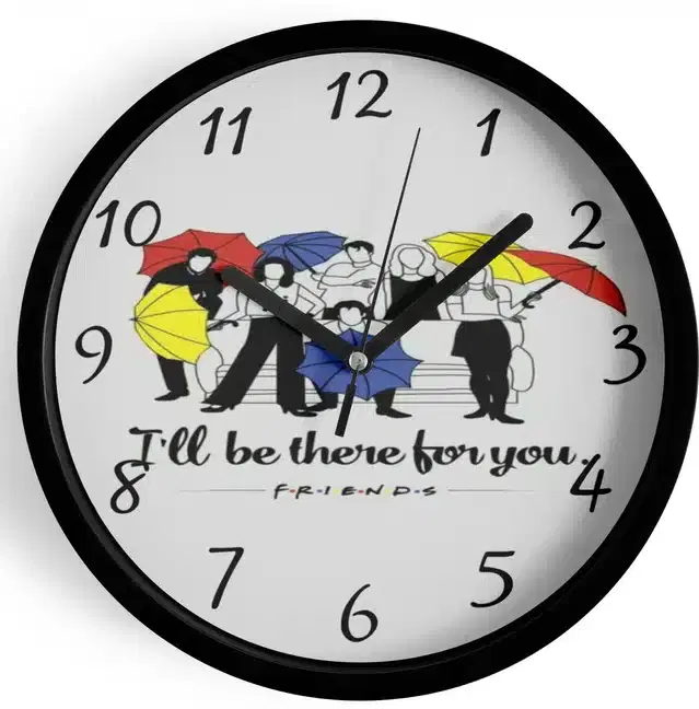 Analog Wall Clock for Home, Multicolor, 7 Inches