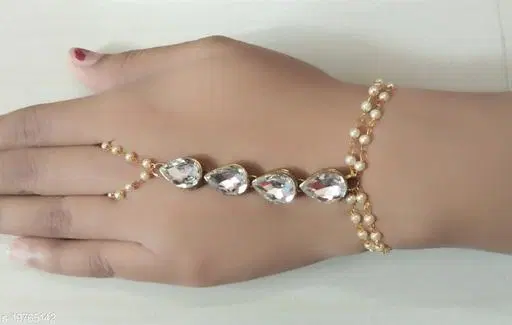 Alloy Bracelets for Women & Girls, White