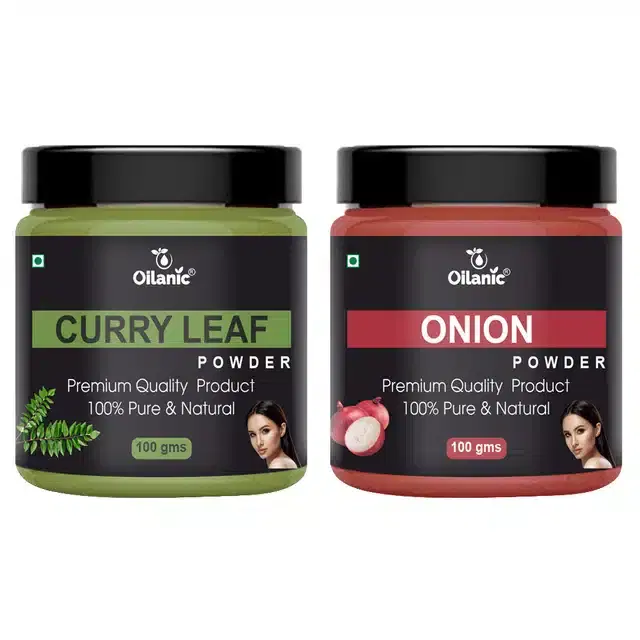 Natural Curry Leaf & Onion Powder for Skin & Hair, Pack of 2, 100 g