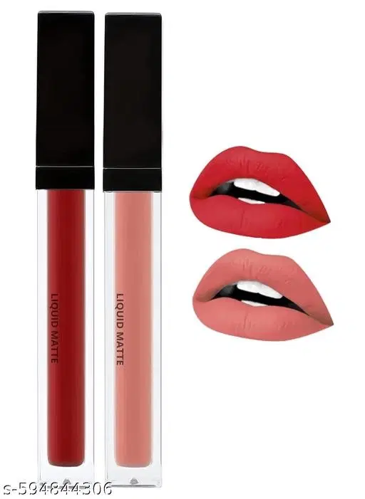 Professional Beauty Long Lasting Liquid Matte Lipsticks Red & Nudes