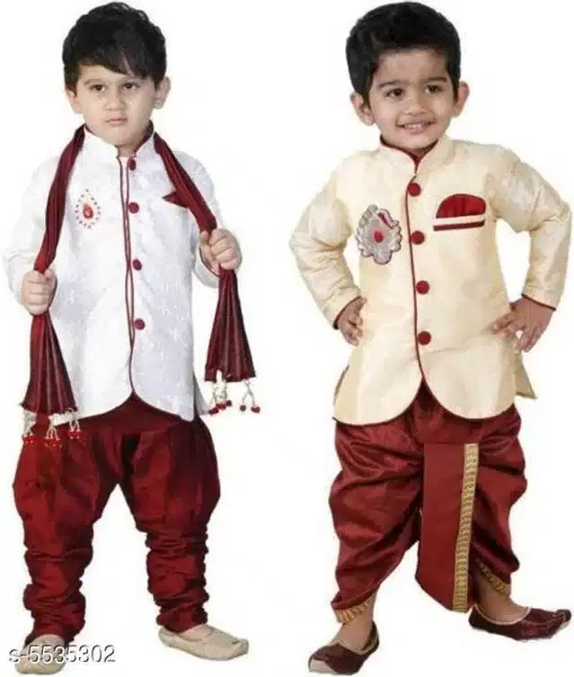 Sherwanis for Boys, Pack of 2 (Multicolor, 1-2 Years)
