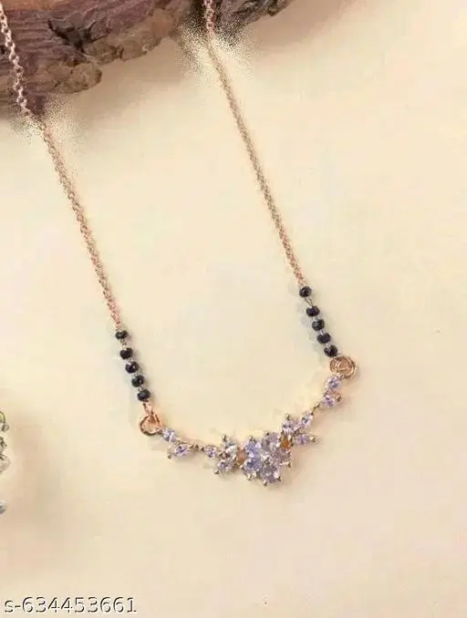Single Strand Mangalsutra White 18 inch for Women