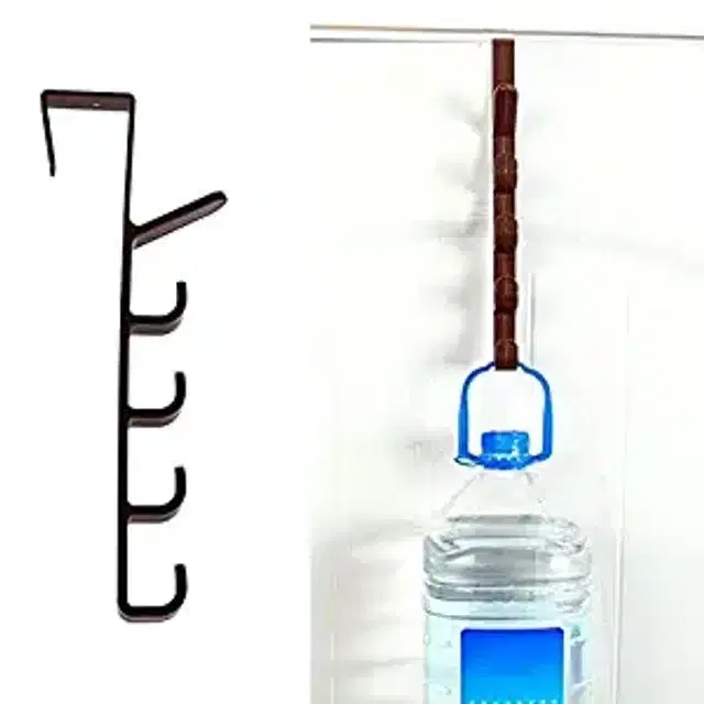 Door Wall Hooks Rail Plastic Cloth Hanger, Multicolor