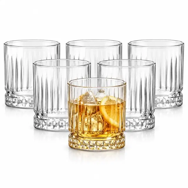Cello Brilliant Rio Glass Tumbler, 215 ml | Set Of 6 | Lead-Free Toughened Glass | Dishwasher Safe | Water, Juice & Cocktail Glass For Home, Office & Parties