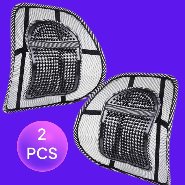 Mesh Adjustable Back Support, Black, Pack of 2