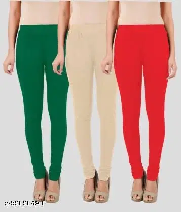 Cotton Legging For Women, Multicolour, (Pack Of 3)