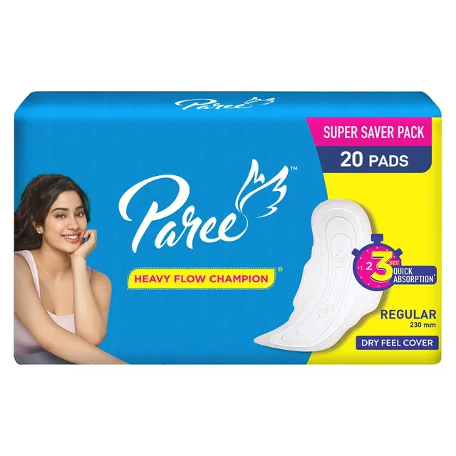 Paree Dry Feel Sanitary Pads (Regular), 20 pcs