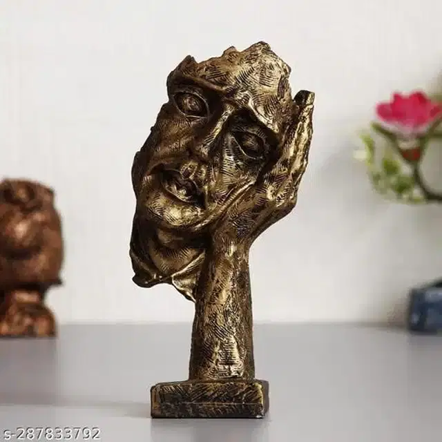Resin Face Statue Showpiece, Brass