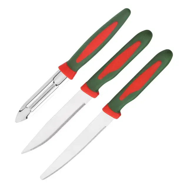 Stainless Steel Knife & Peeler For Kitchen, Pack Of 3, Ta-35