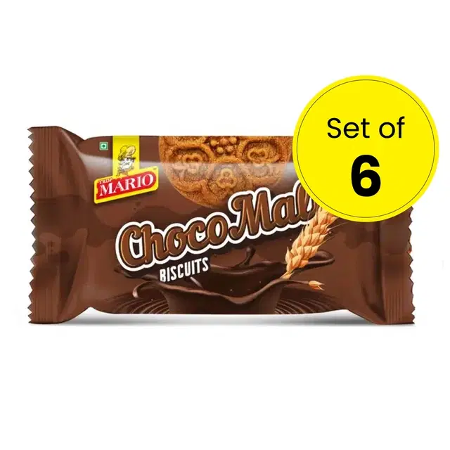 Mario ChocoMalt Biscuits 6X70 g (Set of 6)