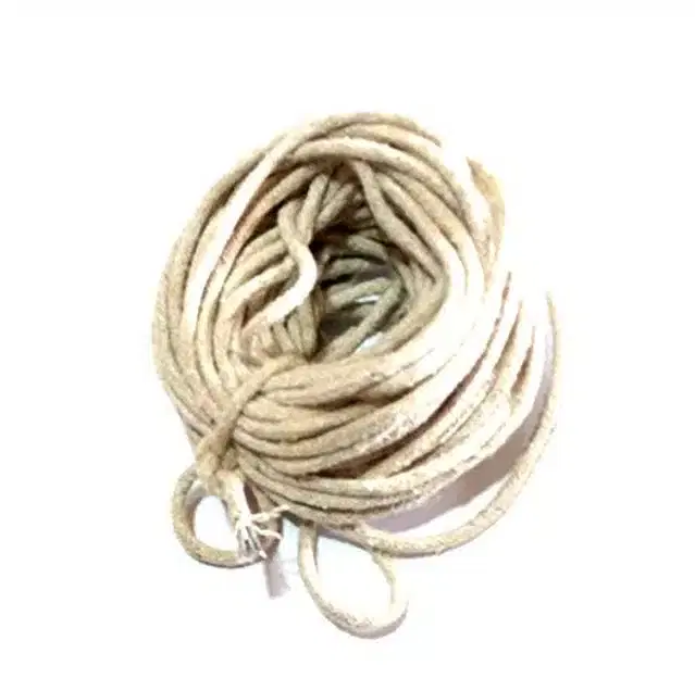 Natural Cotton Twisted Cord Braided Rope, Beige, 40 m