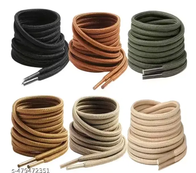 Polyster Sport Hiking Shoe Lace for Men & Women ,Assorted, Set of 3