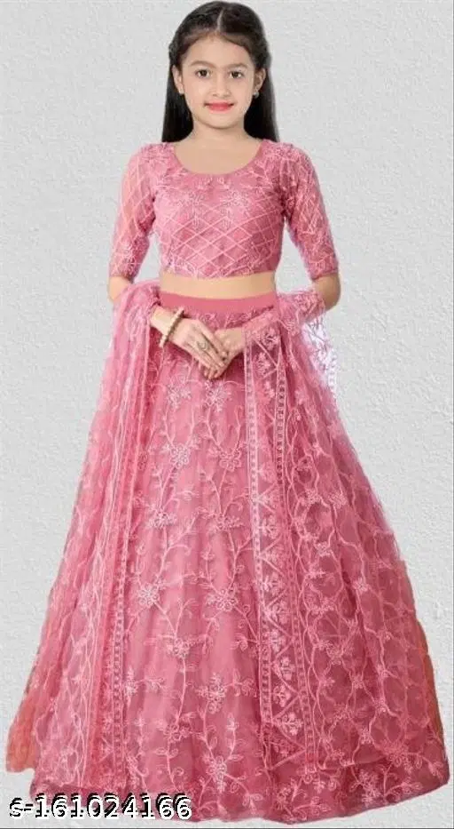 Lehenga Choli for Women (Pink, 10-11 Years)