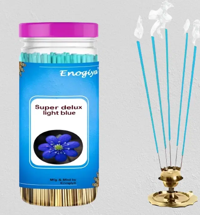 Enogiya Super Delux Light Blue Flavoured Incense Sticks , 400 g