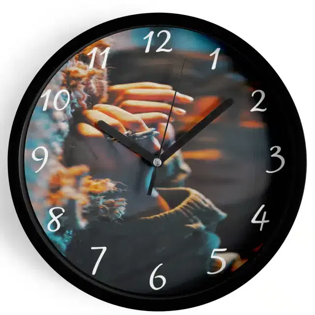HD Printed Plastic Wall Clock, Multicolor, 10x10 Inches